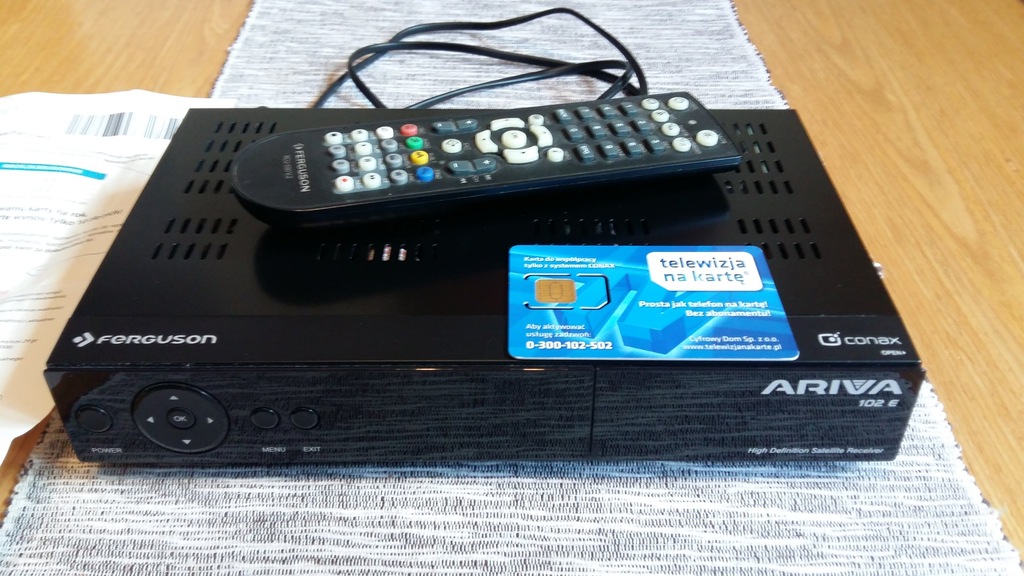 Ferguson Ariva 102E pod Nc+,i Smarthd+, karta TNK