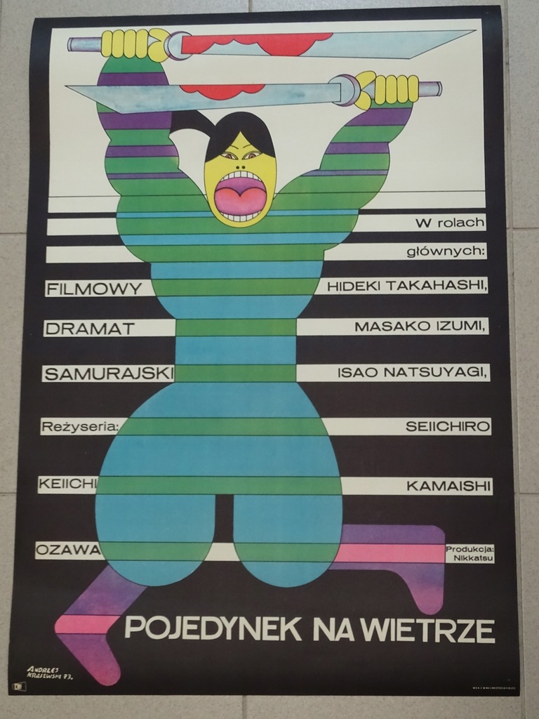 PLAKAT KINOWY FILM ORYGINAŁ POJEDYNEK NA WIETRZE