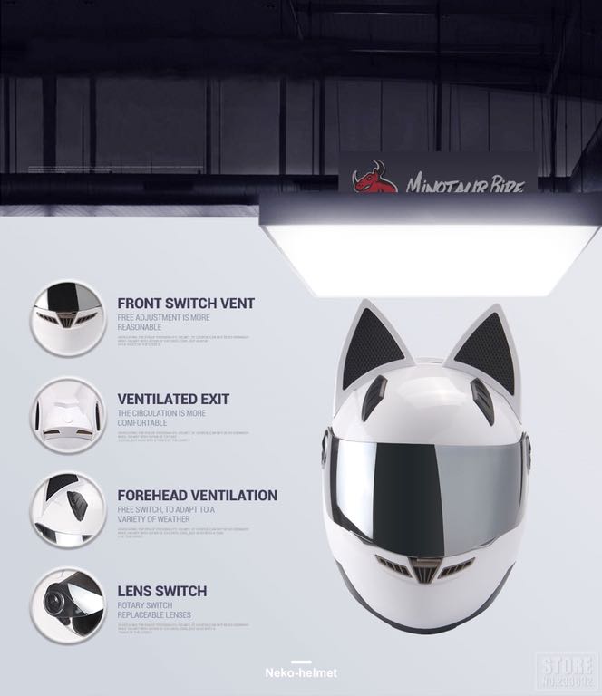 Kask Motocyklowy Cat Look Kot Kobieta Uszy Damski 7285149345 Oficjalne Archiwum Allegro