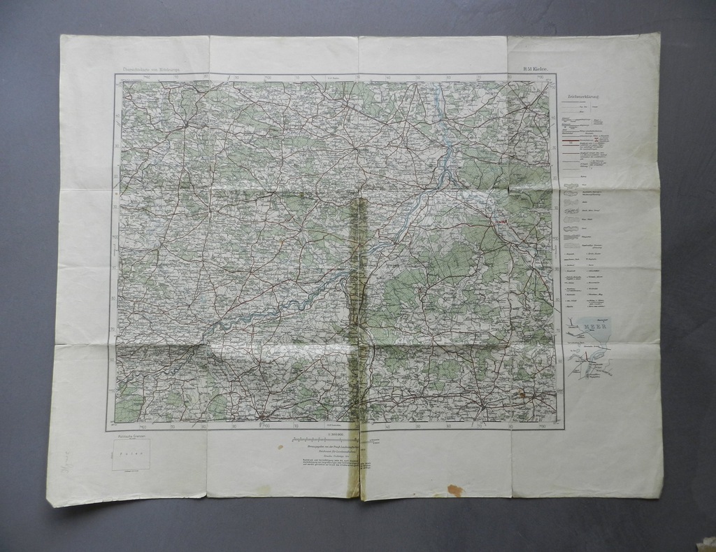 KIELCE, RZESZÓW - MAPA 1934 - KAMPANIA WRZEŚNIOWA