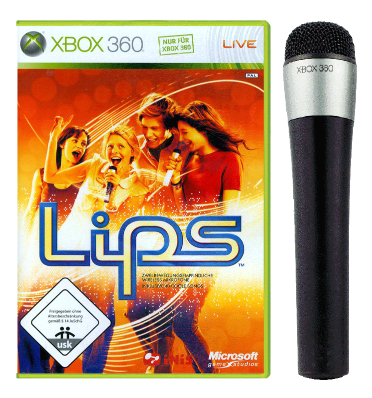 LIPS PL + MIKROFON XBOX 360 KARAOKE GRA W FOLII 6819258316
