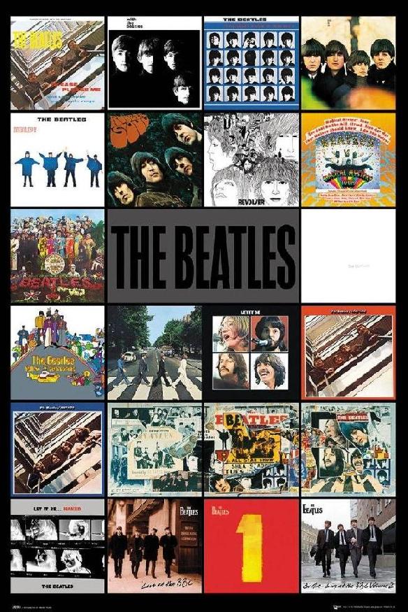 The Beatles Albumy Okładki - plakat 61x91,5 cm