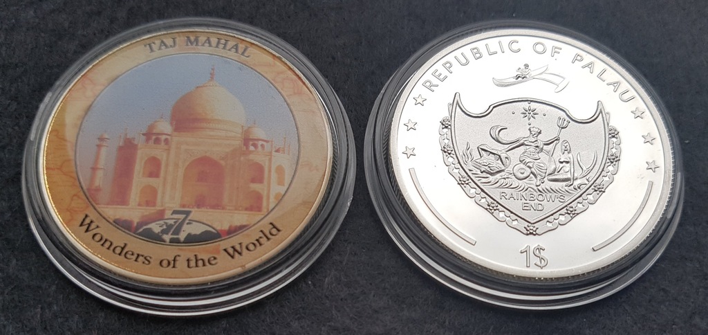 PALAU 1$ 2016 TAJ MAHAL - 7 CODÓW ŚWIATA RARE /14L