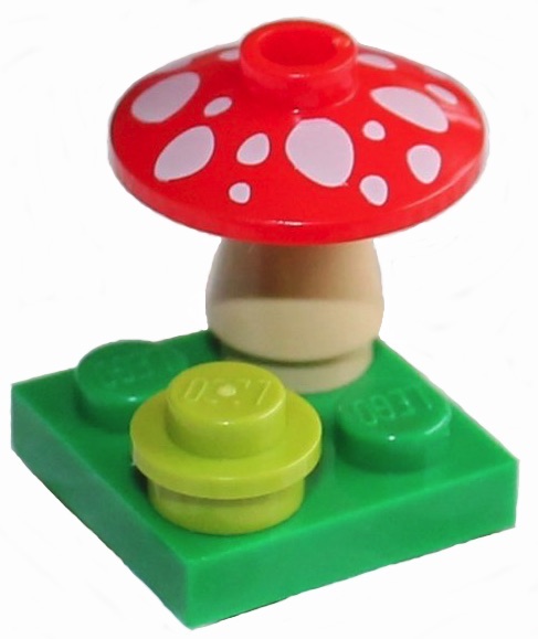 Lego Rośliny, grzyby - muchomor NOWY S92