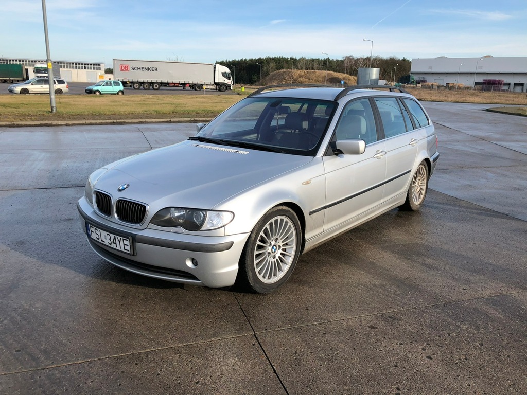 BMW e 46 330d 2002 r. Navi, Skóra, Ksenon, 184 km