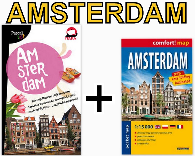 Amsterdam PRZEWODNIK + MAPA HOLANDIA PRACA WAKACJE