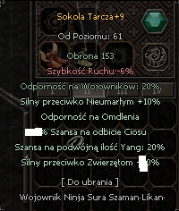 Metin2 Jawa Sokól+9 5b Nno 20% Yang + Dt