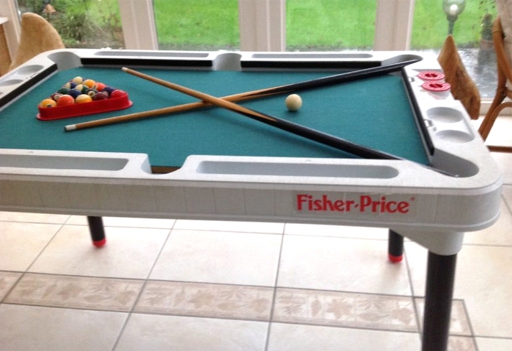 FISHER PRICE bilard cymbergaj ping pong STÓŁ 3w1