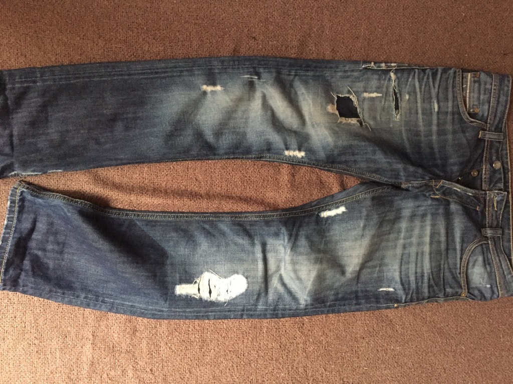 przecierane jeansy squadra stangata (diesel) 32/32