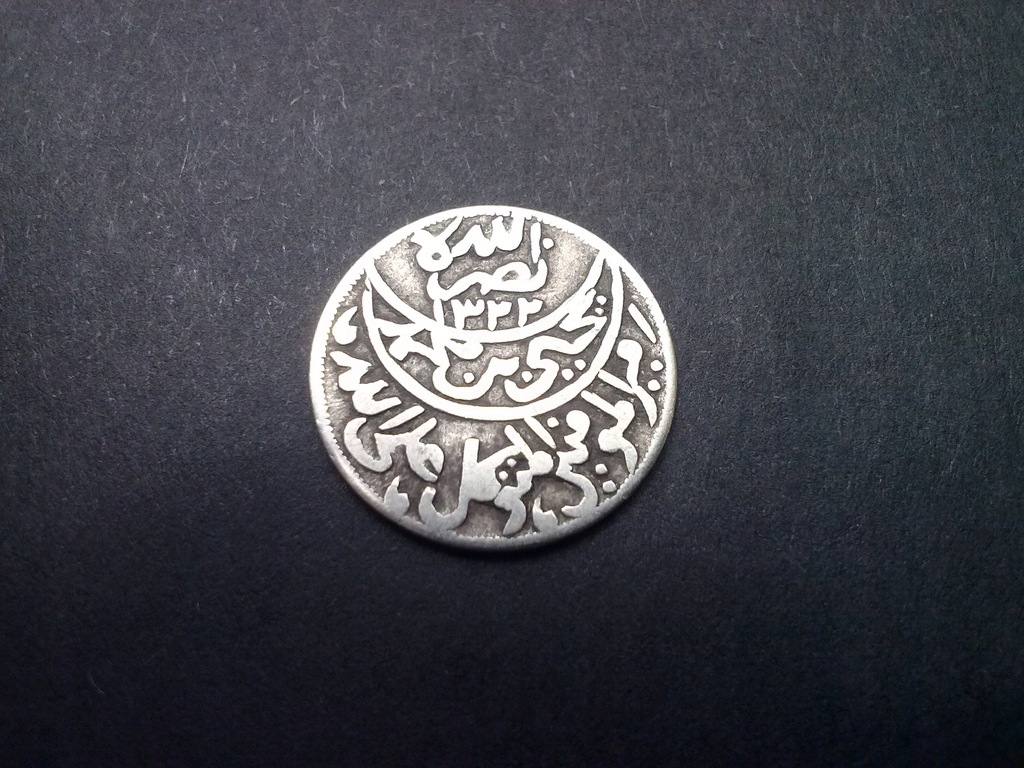 1/10 Riyal Jemen 1349 AH/1930 r. srebro, rzadkie!