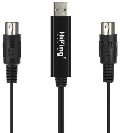 Kabel USB IN-OUT MIDI 5-pinowy konwerter Line PC