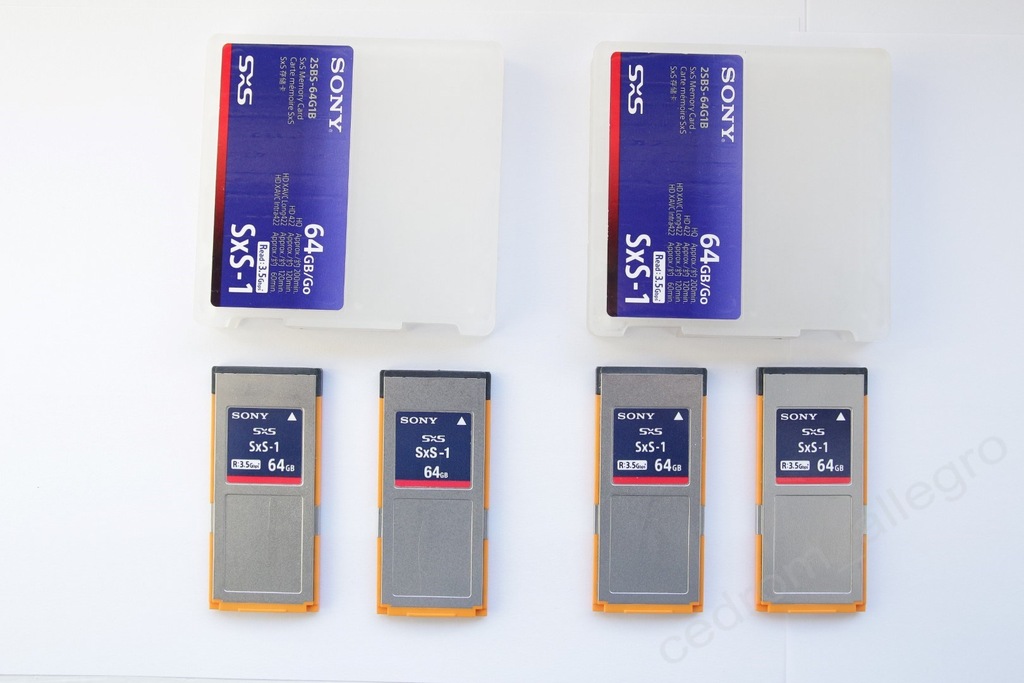 4x karta Sony SxS 64GB (do kamer PMW/PXW)