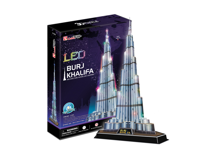 CUBICFUN PUZZLE 3D PRZESTRZENNE BURJ KHALIFA +LED 6695545149