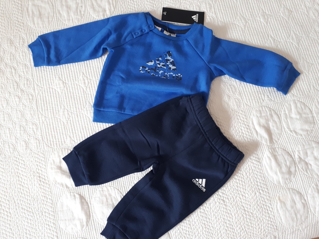Adidas Nowy dres dziecięcy niebieski KOMPLET 3-6 m