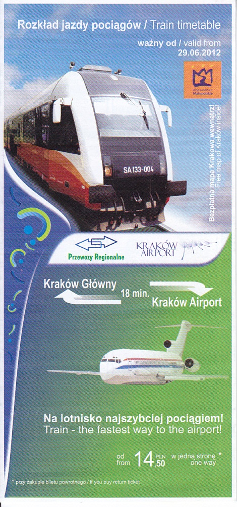 Rozkład jazdy Kraków-Airport+bilet Balice-Ekspres