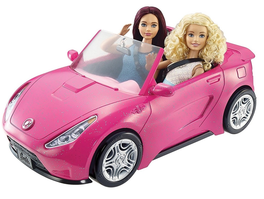 Różowy kabriolet auto samochód Barbie Mattel DVX59
