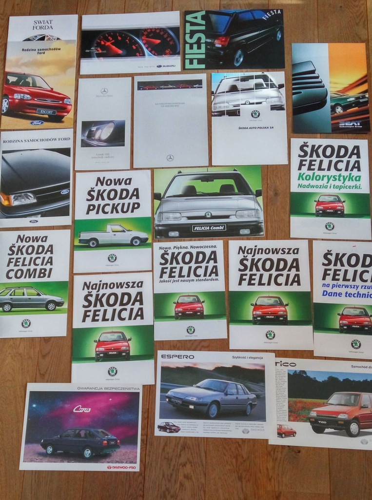 Prospekty samochodowe różne marki 61 egz.