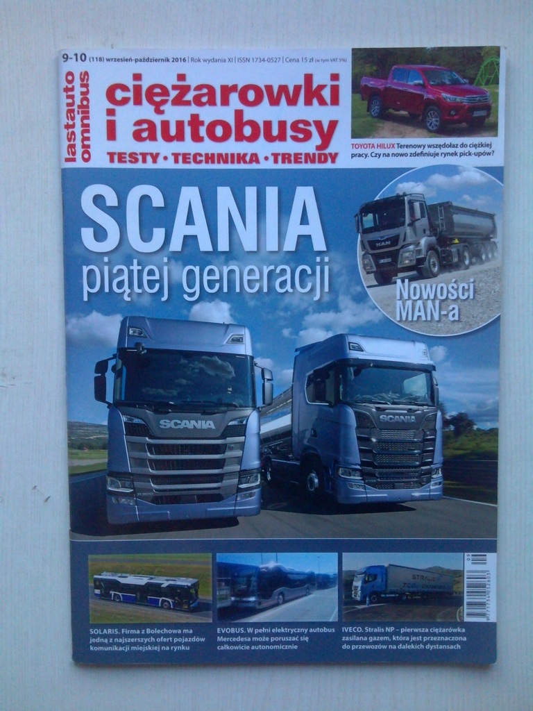 CIĘŻARÓWKI I AUTOBUSY 9-10/2016 SCANIA TATRA MAN