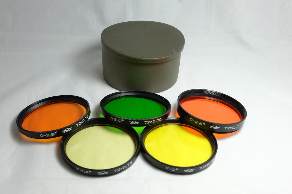 Filtr 72mm (komplet - 5 sztuk) - rosyjskie