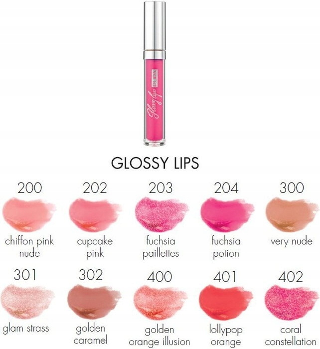 PUPA GLOSSY LIPS BŁYSZCZYK DO UST 7ml KOLORY