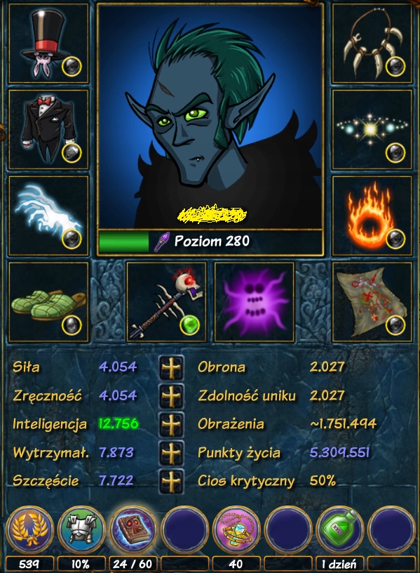 Konto Shakes &amp; Fidget 280 LVL