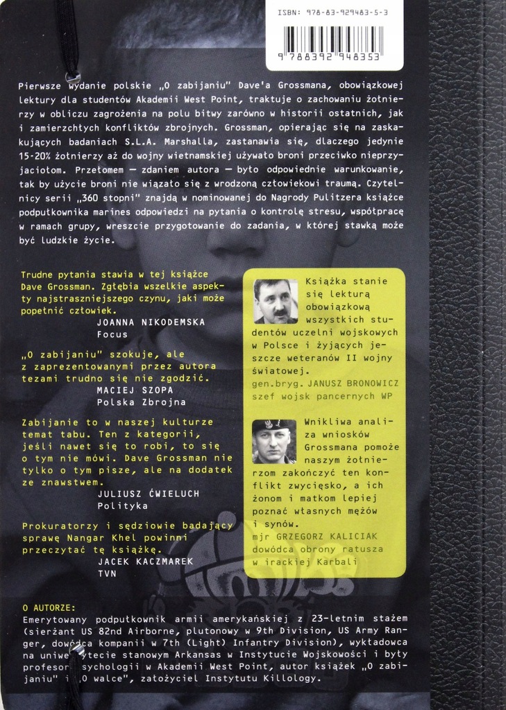 O ZABIJANIU DAVE GROSSMAN [KSIĄŻKA] 7315503822 oficjalne archiwum