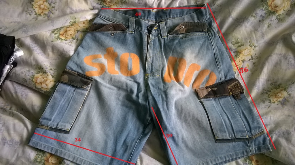 Spodenki jeans stoprocent unikat stan bardzo dobry