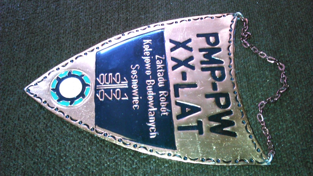 proporczyk Sosnowiec PMP kolej PKP metal unikat