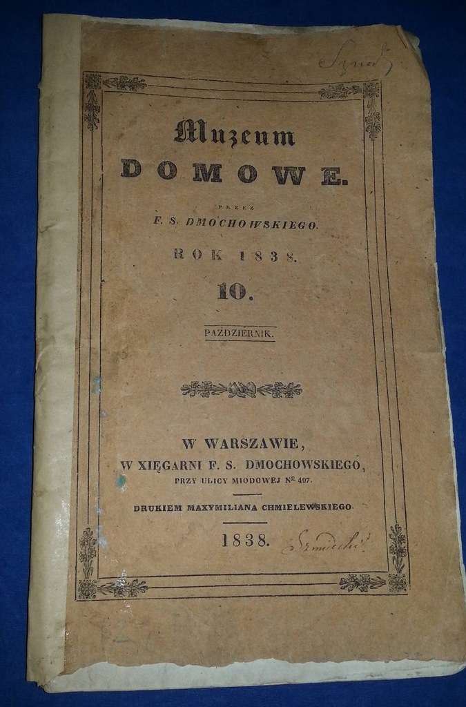 1838 MUZEUM DOMOWE Fr. Dmochowski