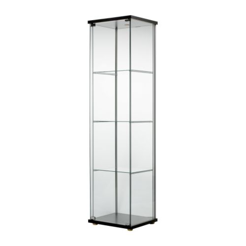 Witryna IKEA DETOLF  dodatkowe półki + LED