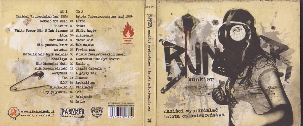 BUNKIER - Naziści wypierdalać/ Istota... /2xCD
