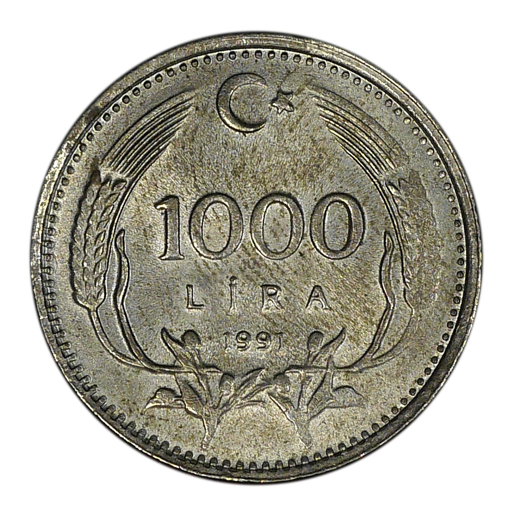 Turcja - moneta 1000 lira 1991 rok