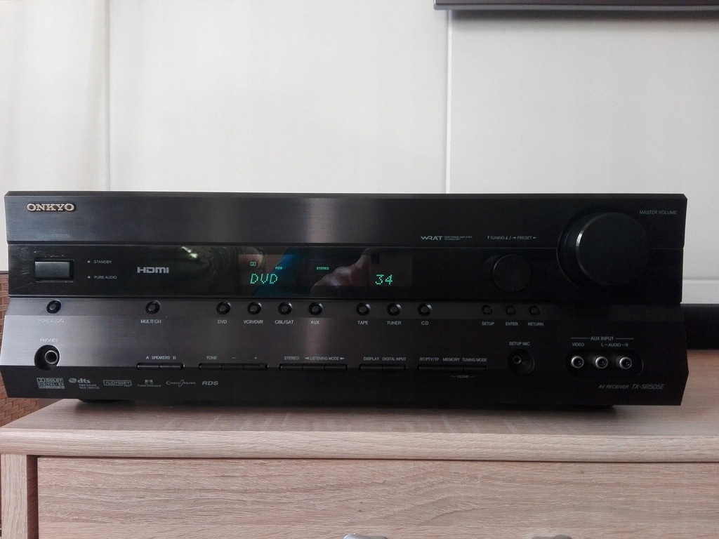 Onkyo TXSR505 amplituner A/V z HDMI pilot zadban 7625137322