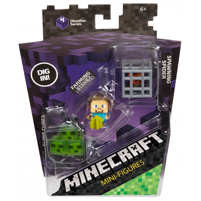 Figurka Minecraft 3 SZTUKI [pająk, Steve, slime]