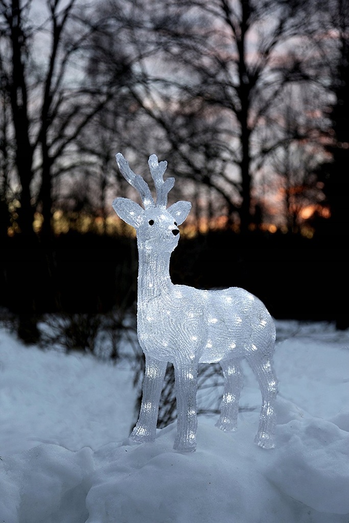 Crystal Deer renifer świecący LED