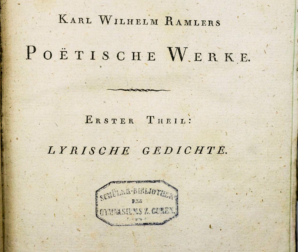 30. Niemiecki starodruk 1800 Dzieła RAMLERS