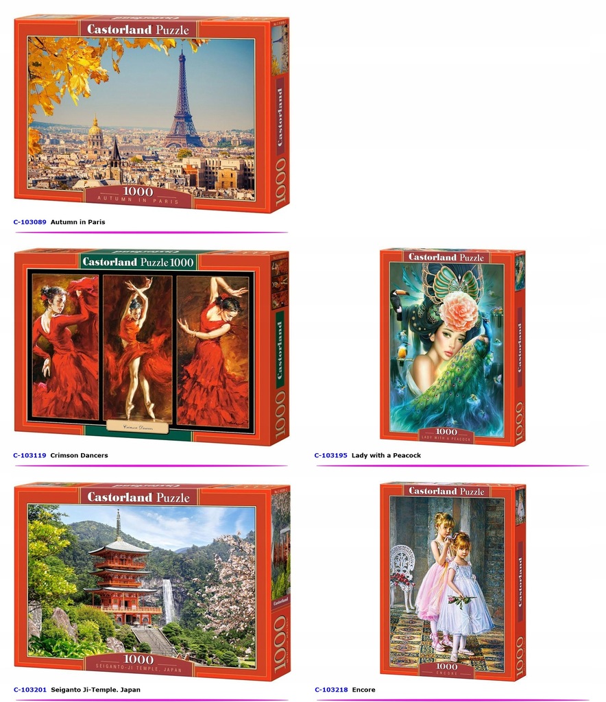 CASTORLAND Puzzle 1000 elementów CAS004 - 7372462000 - oficjalne ...