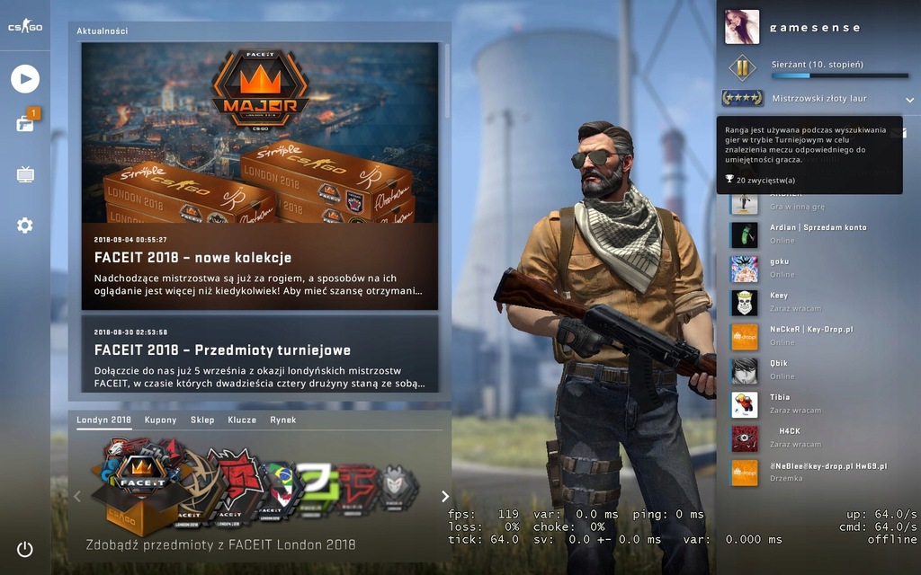 KONTO STEAM CS:GO GOLD 4 500H