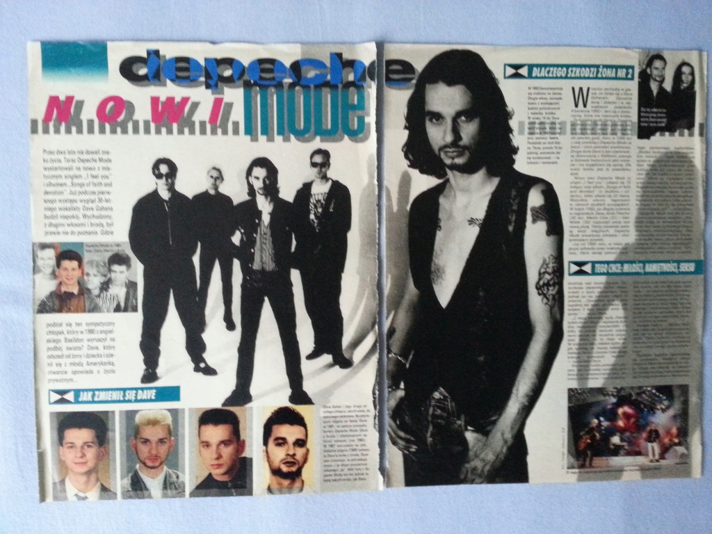 Depeche Mode strony z polskiej gazety format 2xA4