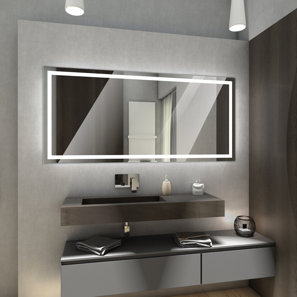 Lustro podświetlane łazienkowe LED 180x70 Atlanta - 6663535300 - oficjalne archiwum Allegro