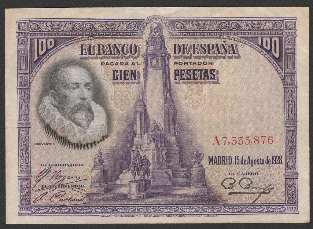 Hiszpania 100 peset 1928 r. - A 7,335,876