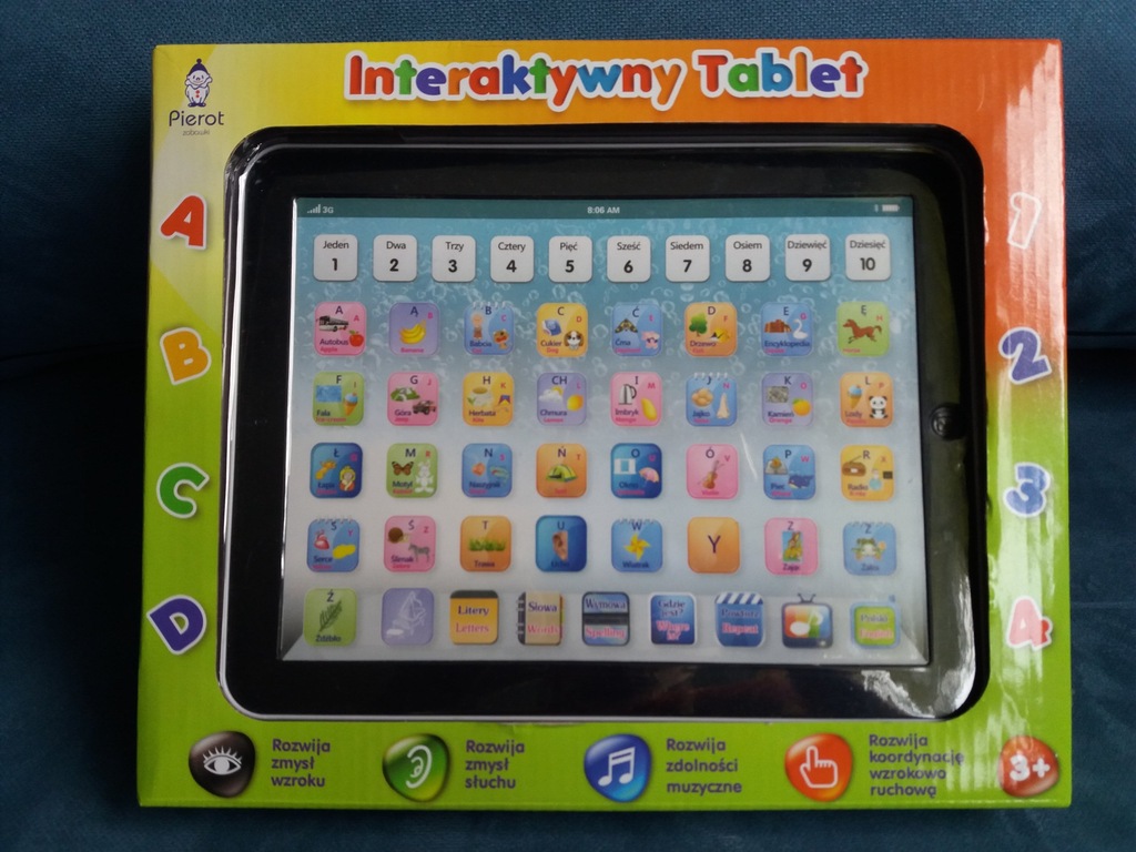 Tablet edukacyjny Pierot Smiki NOWY, czarny BCM