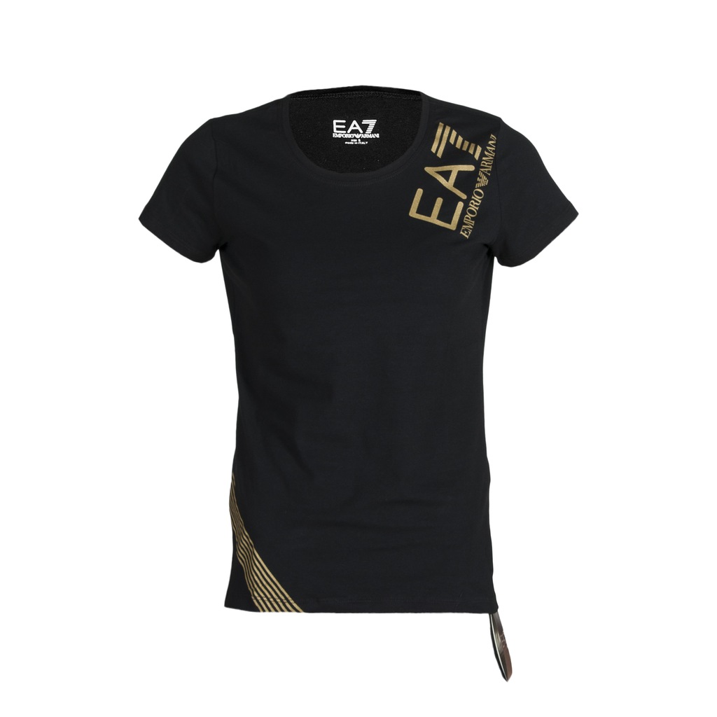 EMPORIO ARMANI EA7 T-shirt czarny damski logo L