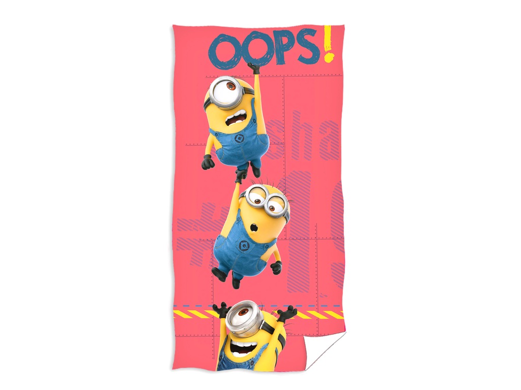 Ręcznik kąpielowy dla dzieci 70x140 MINIONKI OOPS!