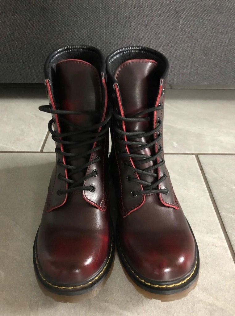 McArthur GLANY Martensy burgund OCIEPLANE rozm.38