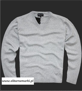 EMPORIO ARMANI sweter męski szary S14  S