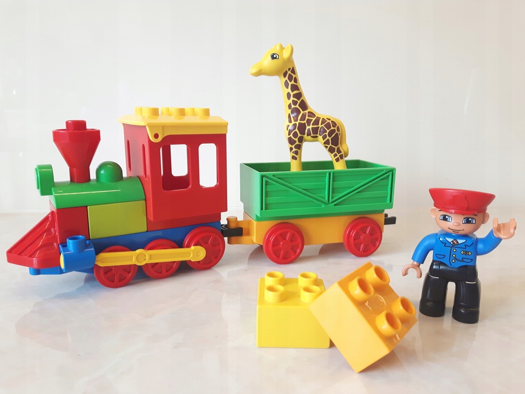 LEGO DUPLO Pociąg w ZOO 6144 ciuchcia wagon żyrafa