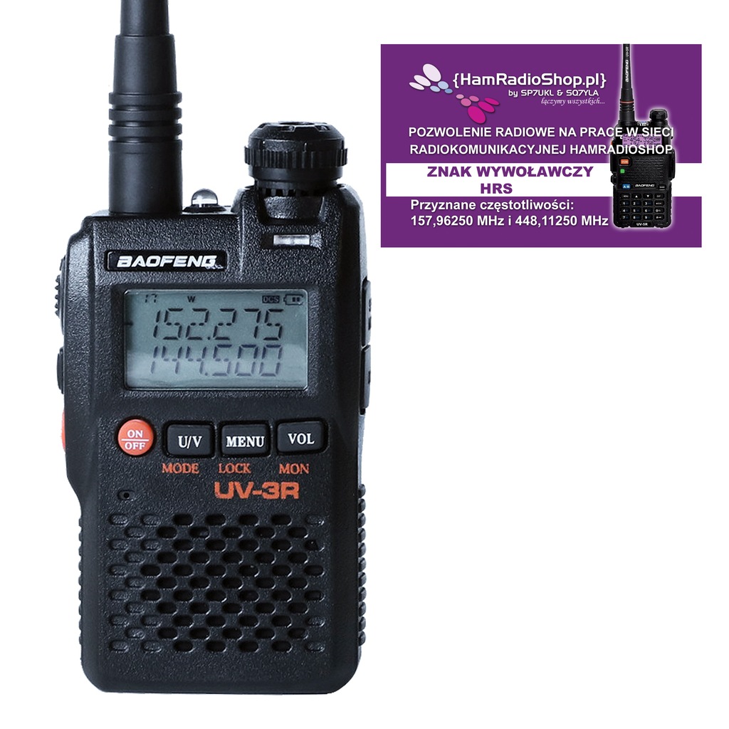 Baofeng UV-3Rmk II + pozwolenie radiowe - SP7UKL