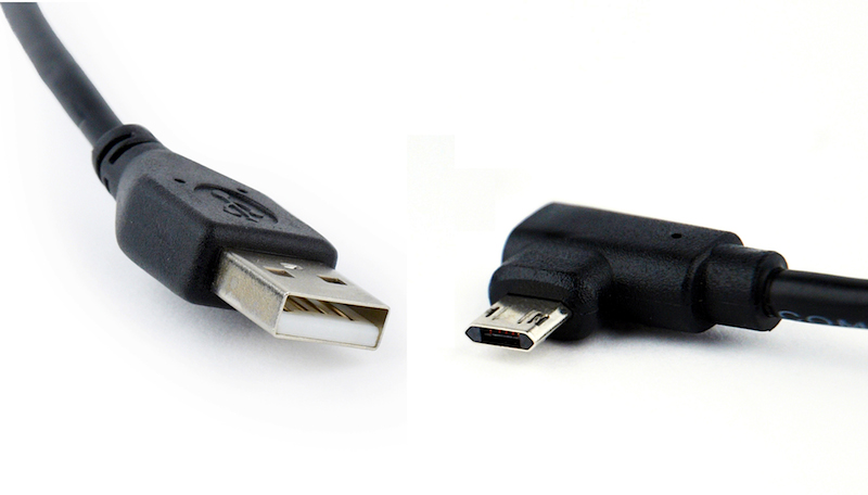 Kabel Micro USB KĄTOWY DwuStronny Double-Sided 1.8