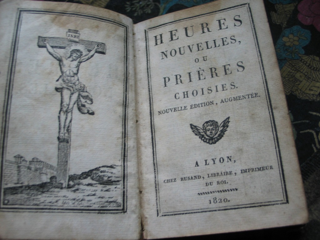 GODZINKI LUB MODLITWY skóra ŁACINA/FRANC 1820